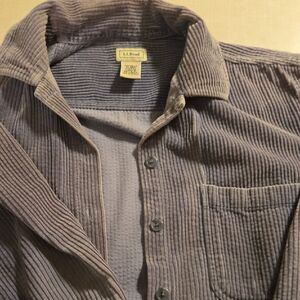 L.L. Bean Womens Grey Corduroy Shirt..very Faded